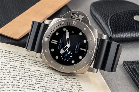 panerai submersible p.9010 100m|Panerai titanium bezel review.